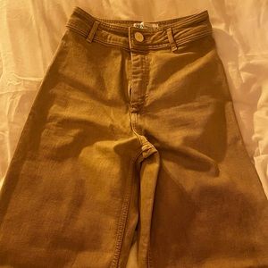 zara brown marine jeans